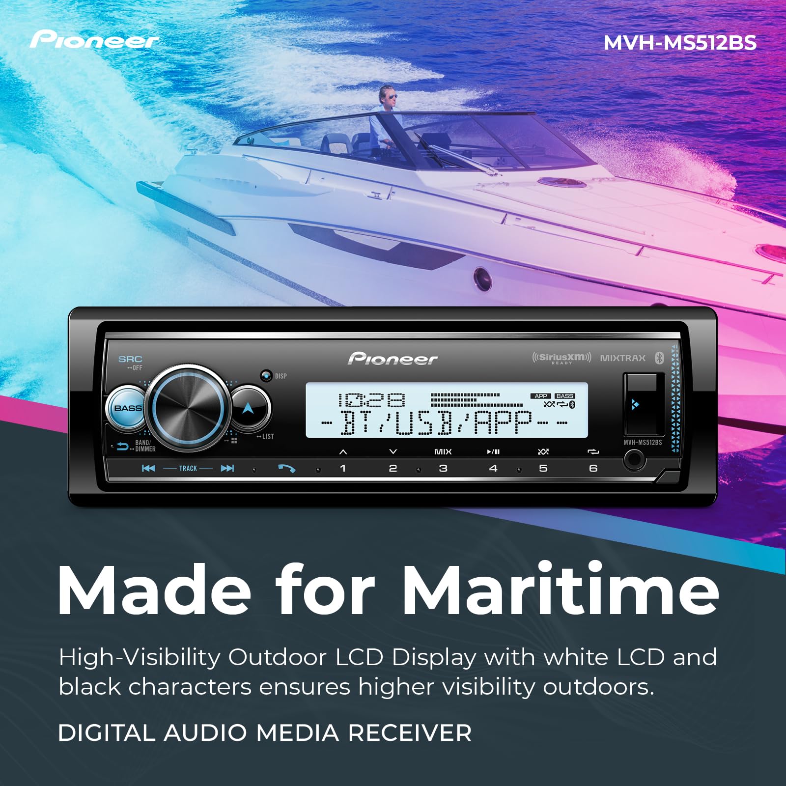 Amazon.com: Pioneer MVH-MS512BS Marine Digital Media Receiver